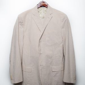 Ralph Lauren Polo Men Tan Seersucker Suit 44L/33R